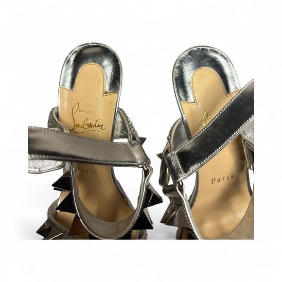 Christian Louboutin Miziggoo Strass Studded Sandal Heels 37 - Picture 12 of 16